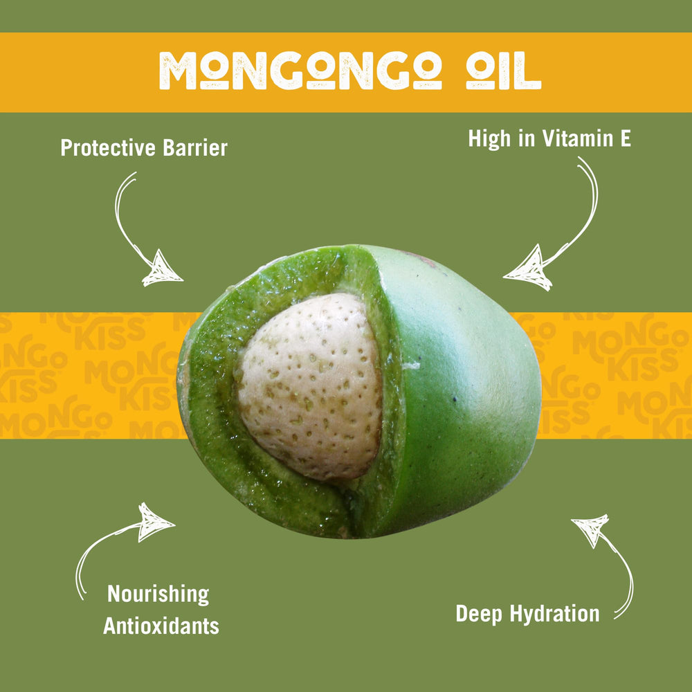 Eco Lips Mongo Kiss tube back label highlights organic ingredients and US-made quality.
