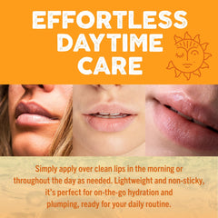 Eco Lips swatch demonstrates hydrating formula ready for lips