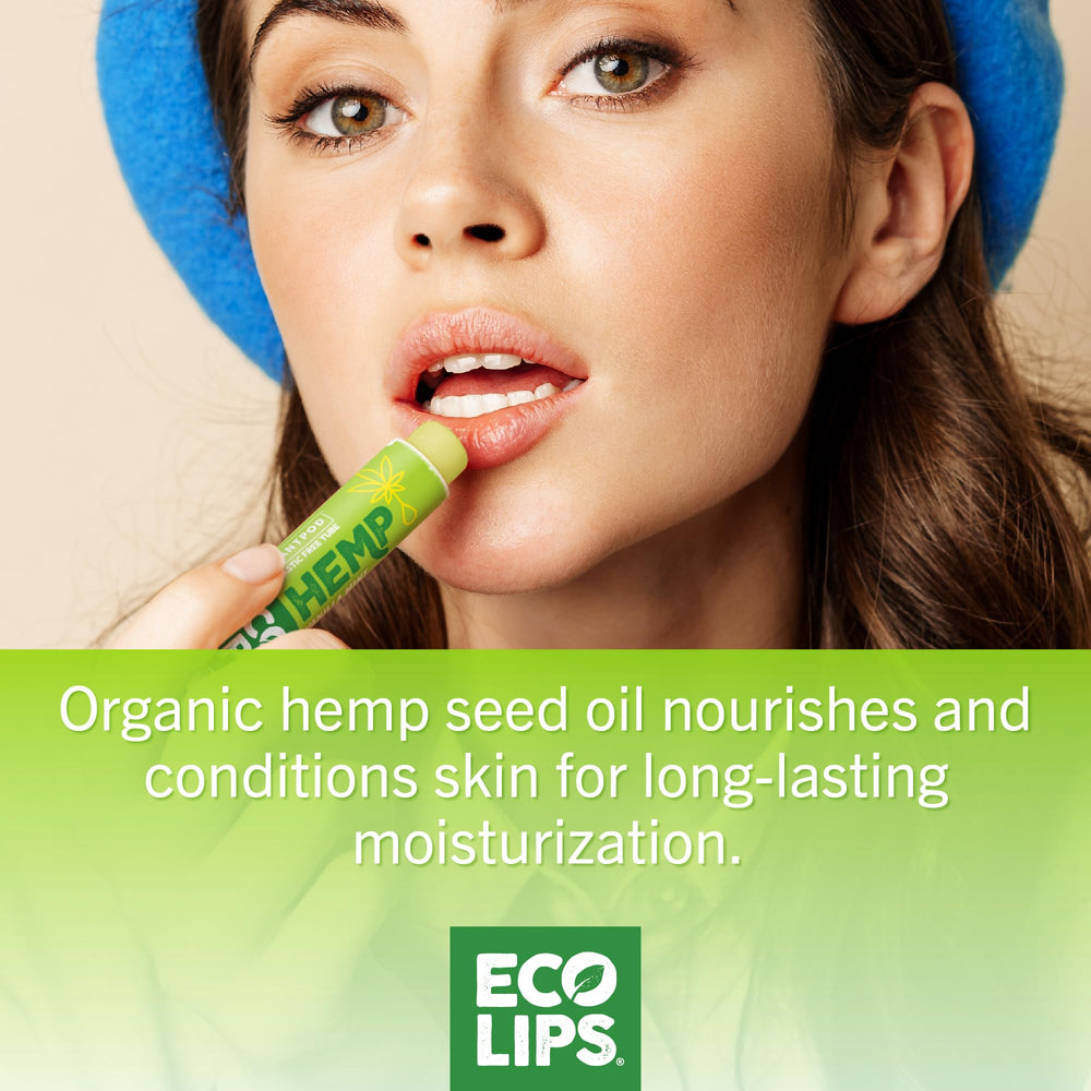 Eco Lips vanilla mint close-up showing refreshing flavor.