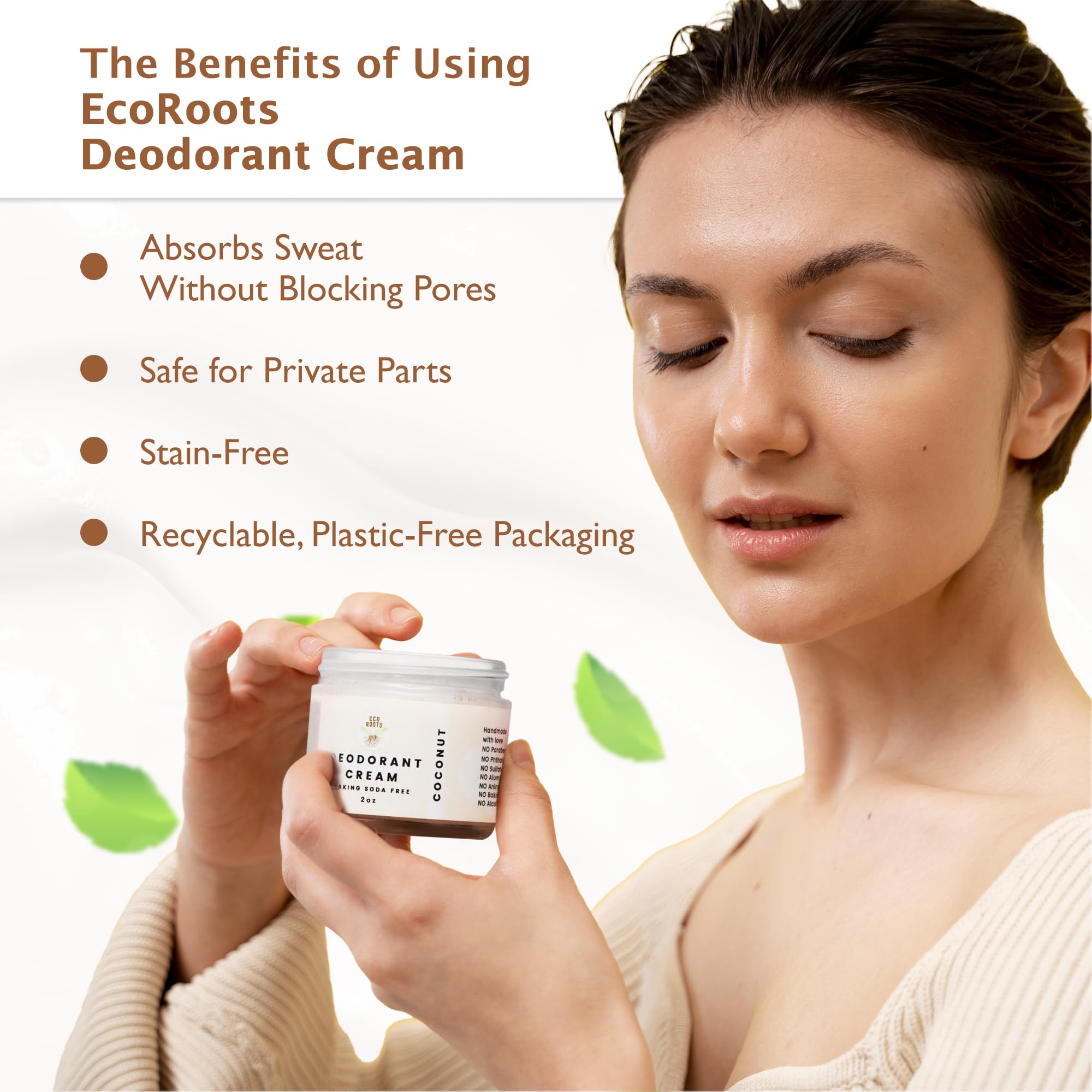 ECO ROOTS arrowroot powder highlight for skin-friendly moisture.