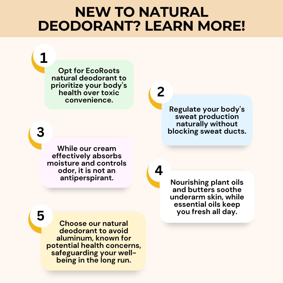 ECO ROOTS coconut oil and shea butter nourish the skin.