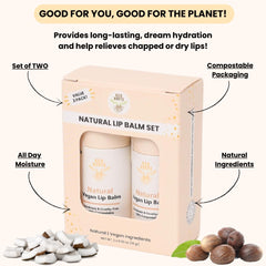 Compostable packaging supports zero-waste ECO ROOTS lip care.