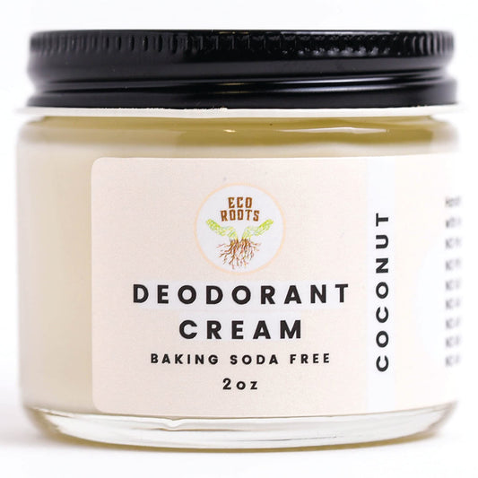 ECO ROOTS deodorant cream texture for smooth, creamy application.