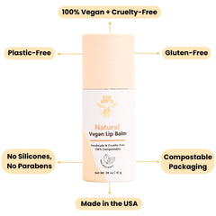 ECO ROOTS vegan cruelty-free formula supports daily lip care.