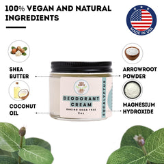 ECO ROOTS vegan ingredients underline a cruelty-free deodorant option.