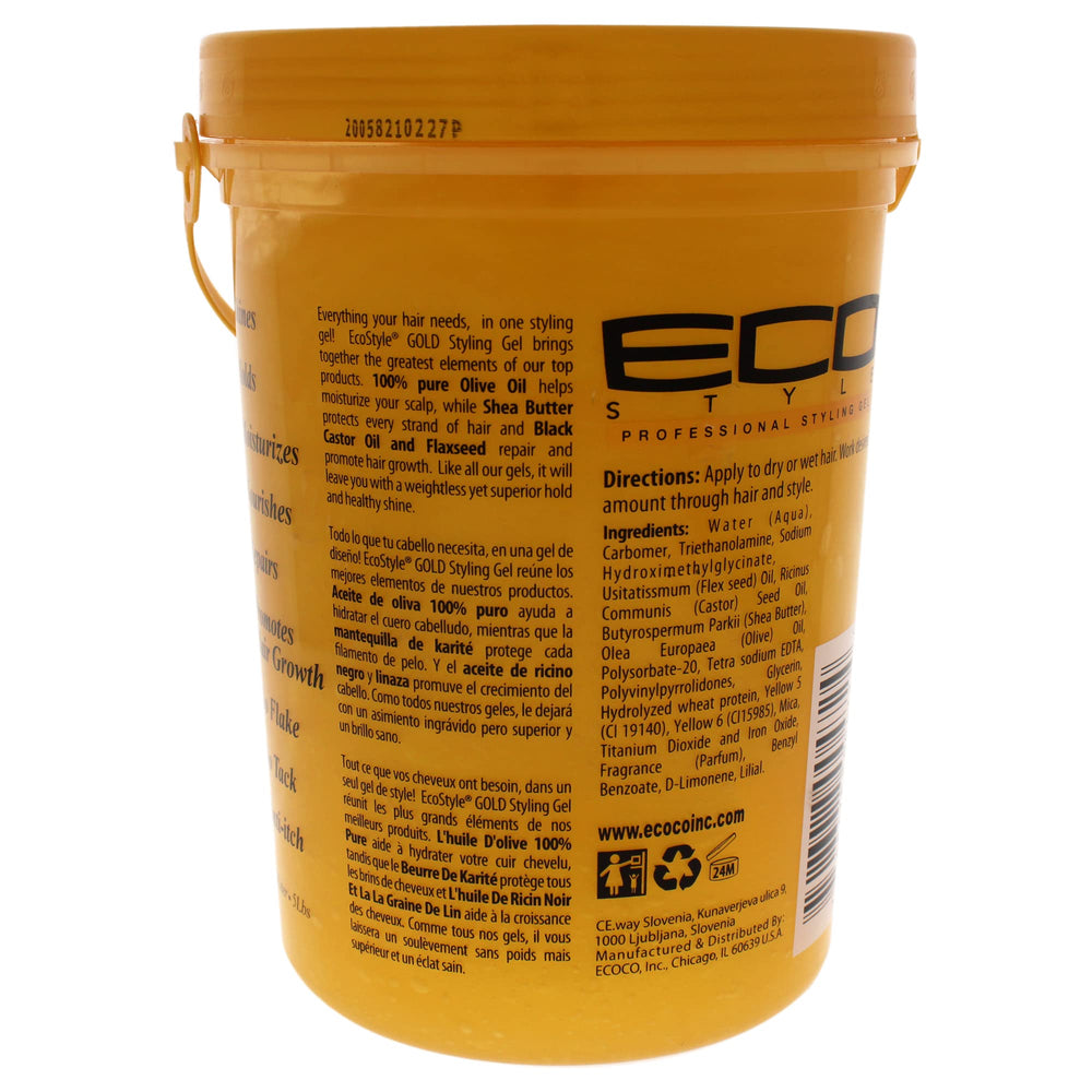 Eco Style Ecoco Gel on hair demonstrates moisture and radiant shine