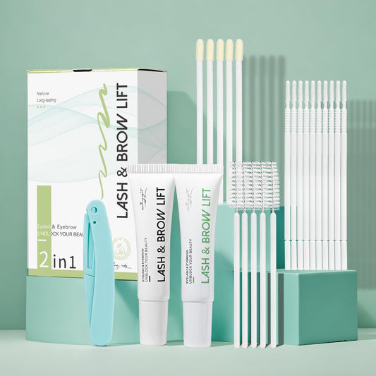 ECOFAN Lash Lift Kit perm application close-up for salon-grade lashes.