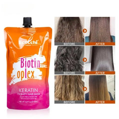 Application shot of EcoLchi mask in routine for nourished hair
