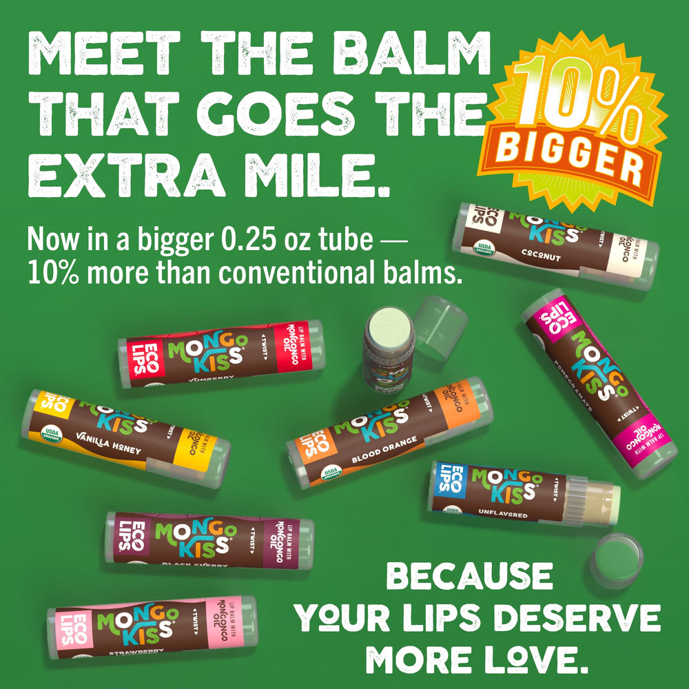 Mongo Kiss lip balm tube cap close-up from Eco Lips