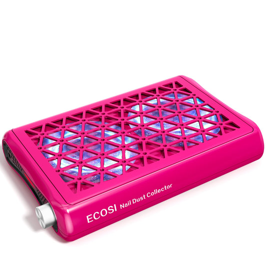 ECOSI nail dust collector front view with dual turbo motors for powerful suction.