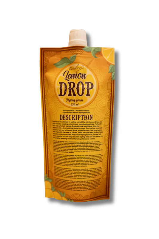 Ecoslay Lemon Drop Styling Foam bottle for lightweight hold and curl definition