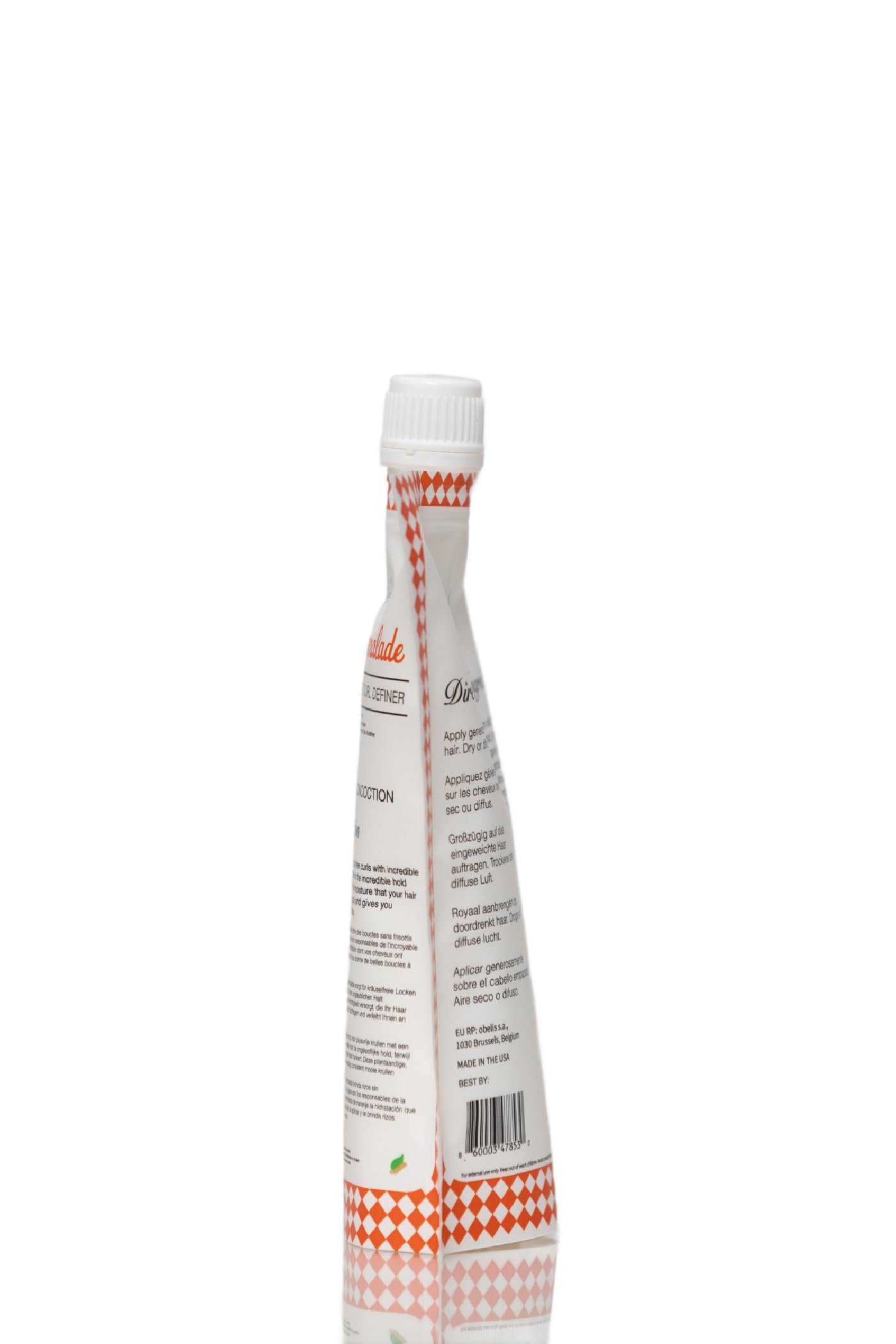Hair appears shiny and smooth after Ecoslay Orange Marmalade application.