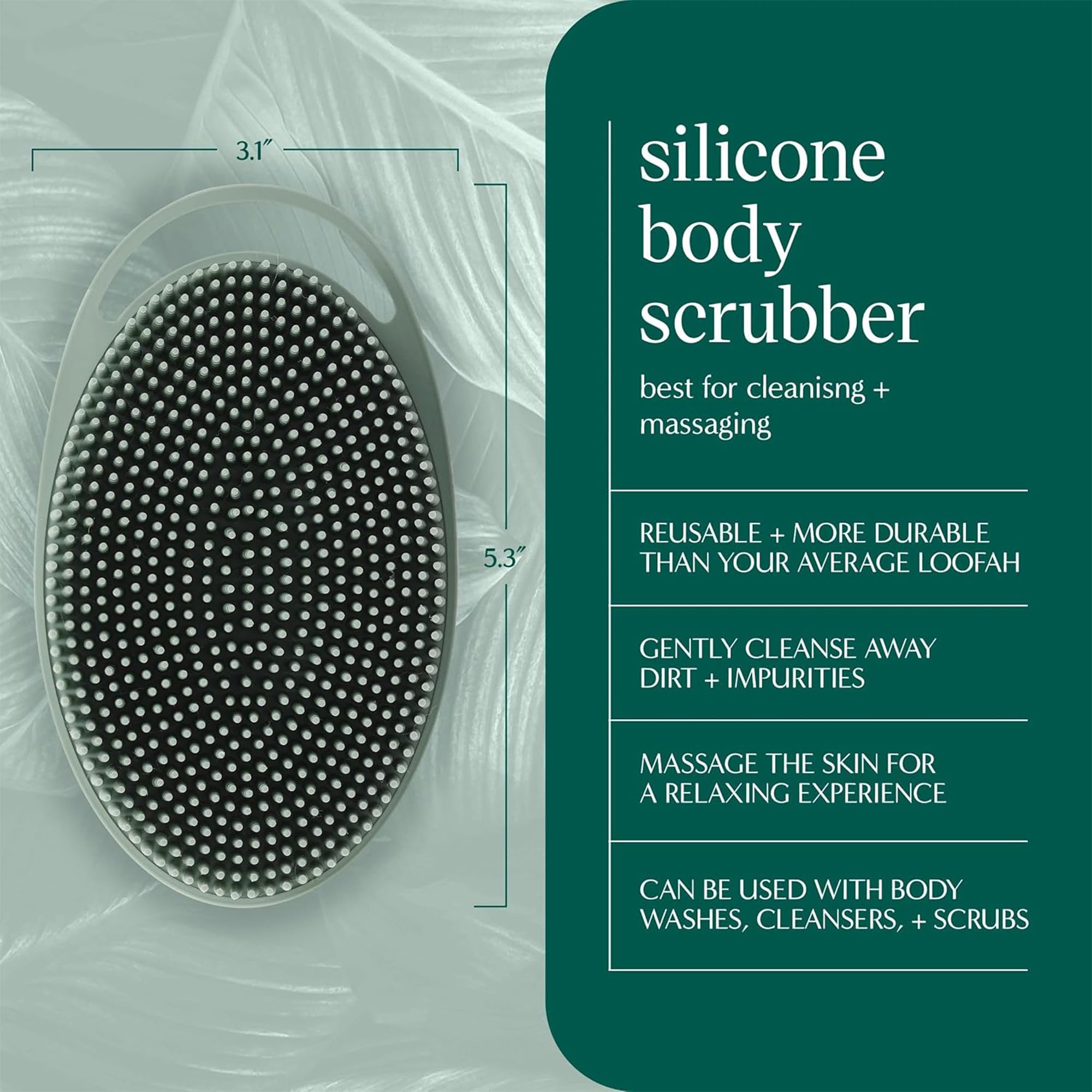 EcoTools silicone body scrubber with two sides for cleansing