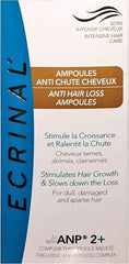 Ecrinal ANP2+ ampoules being massaged into the scalp for refreshed, nourished-looking hair.