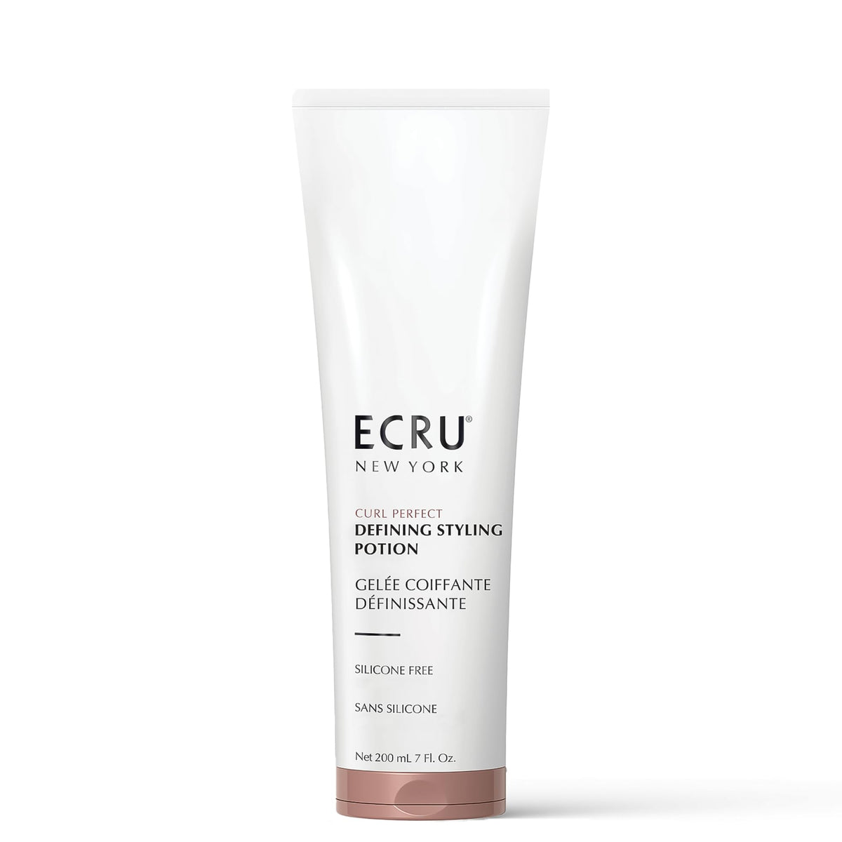 Ecru New York Curl Perfect Defining Styling Potion bottle promotes smooth, defined curls.