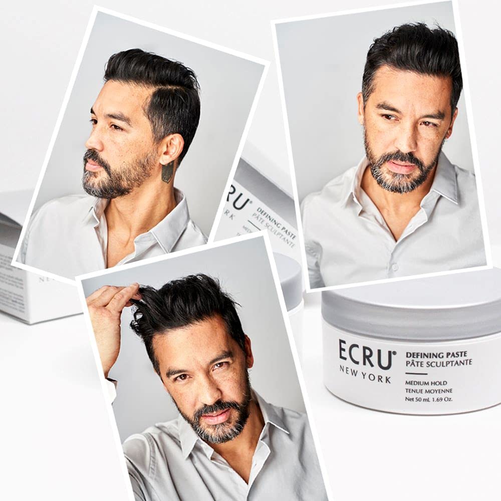 ECRU New York Defining Paste short mid-length style showcases pliable hold.