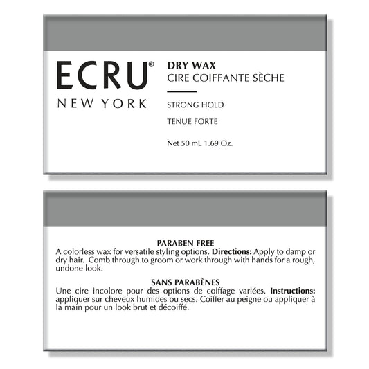 ECRU New York Dry Wax applied to wet hair for controlled texture
