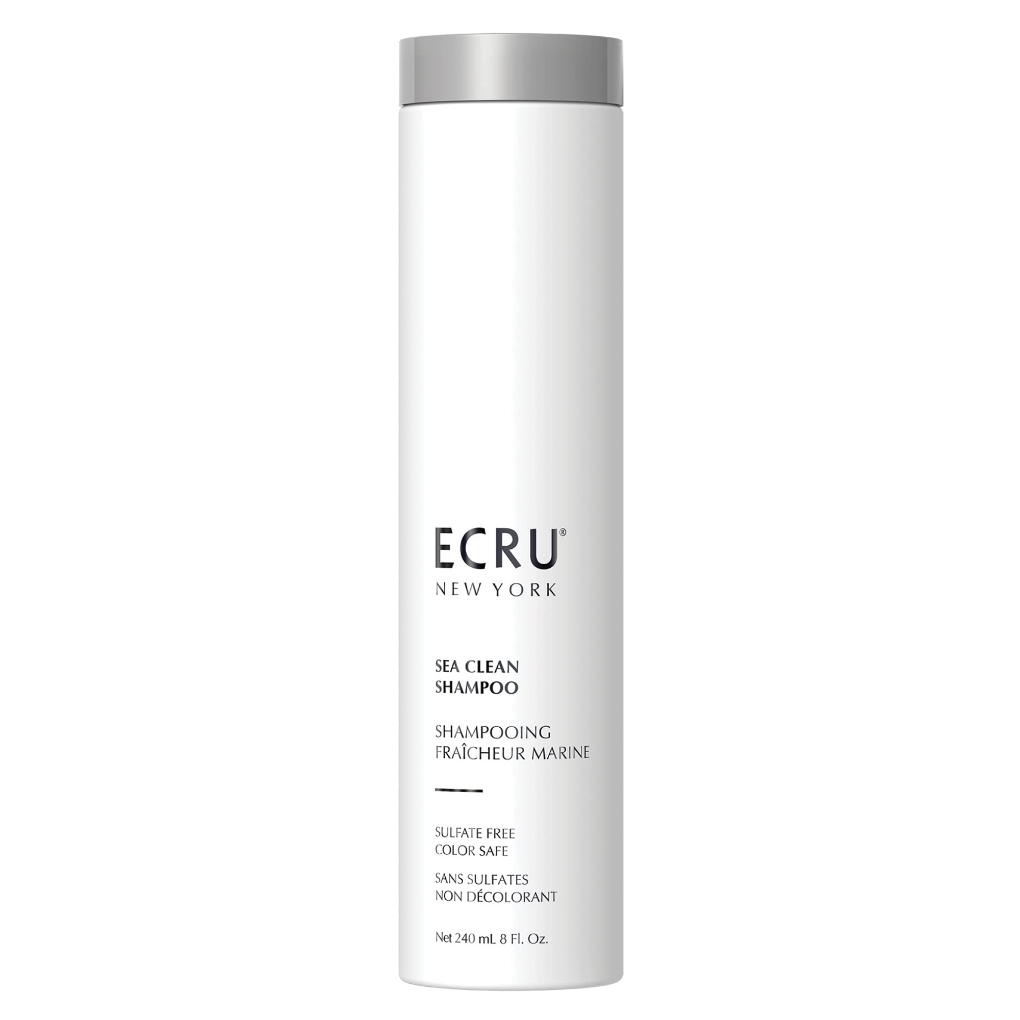 ECRU New York Sea Clean Shampoo bottle closeup for premium cleansing.