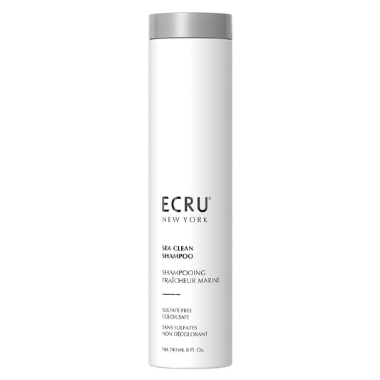 ECRU New York Sea Clean Shampoo bottle closeup for premium cleansing.