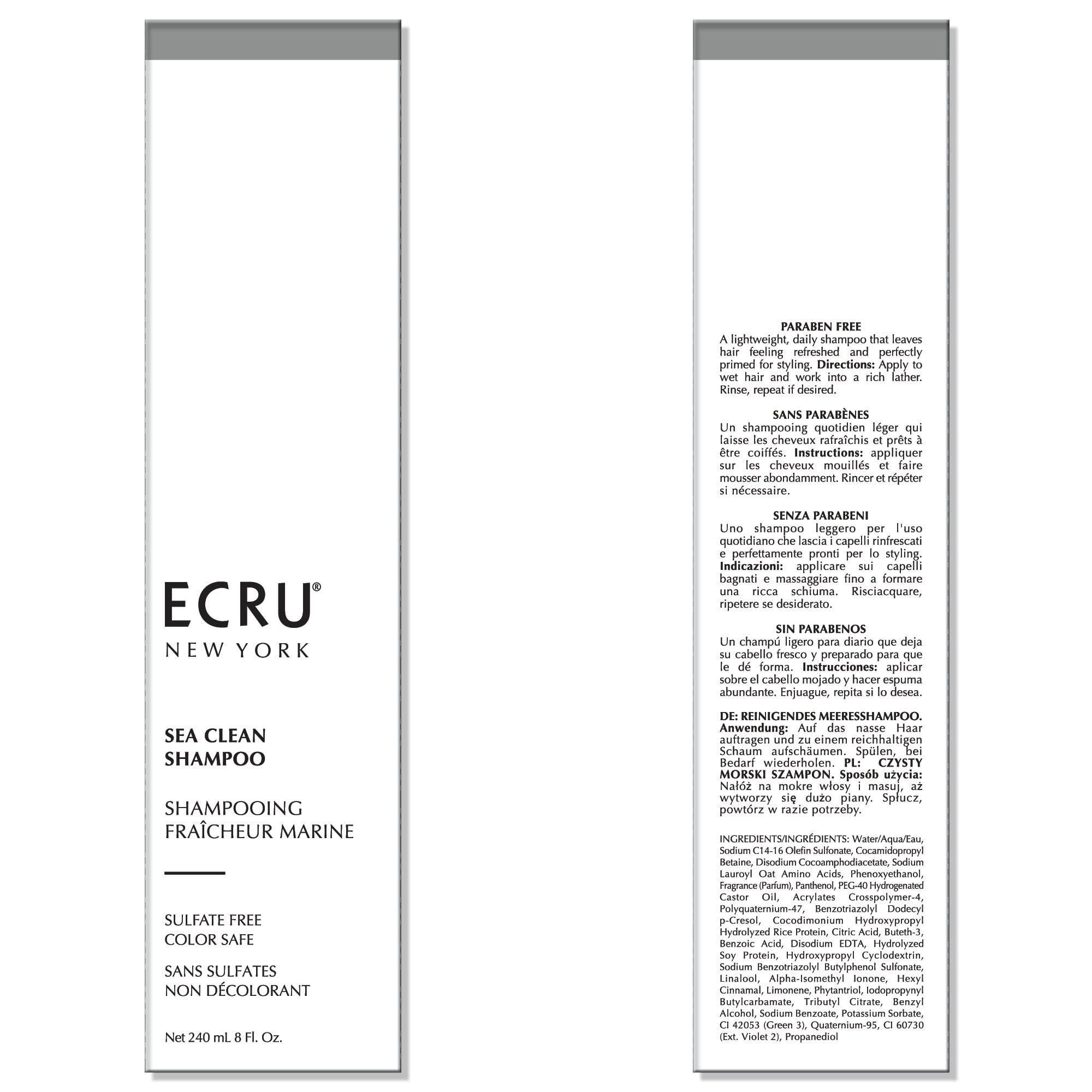ECRU New York Sea Clean Shampoo thick lather shot highlighting rich foam.