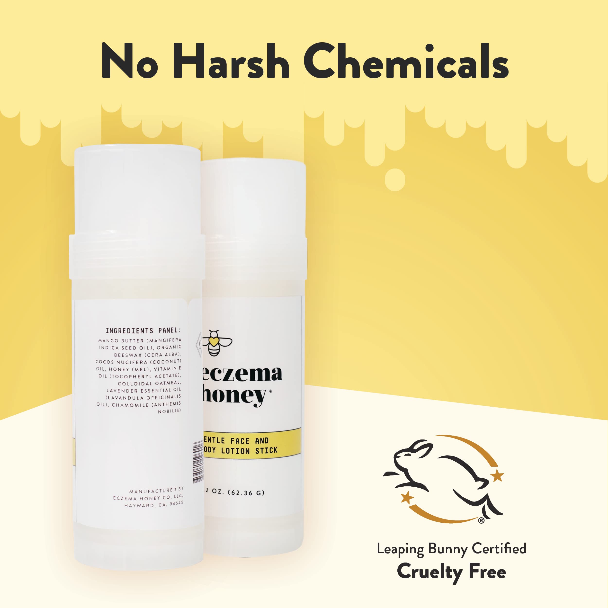ECZEMA HONEY 2.2 oz stick ideal for on-the-go moisturizing