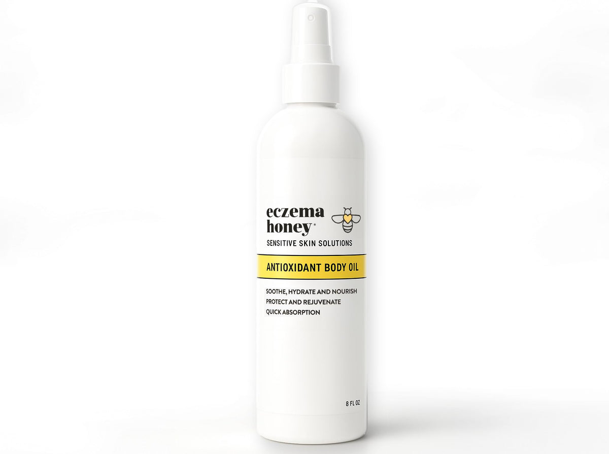 ECZEMA HONEY antioxidant body oil spray bottle for easy post-shower moisture