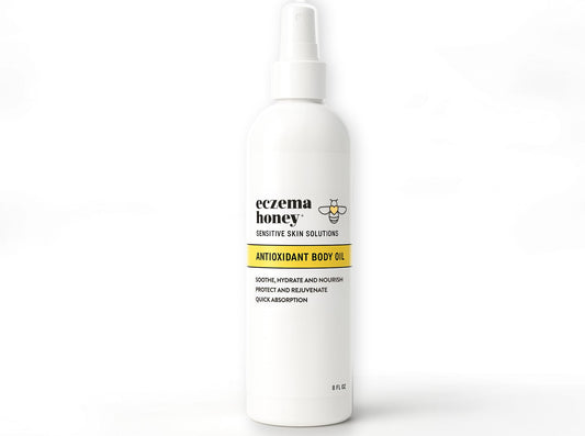 ECZEMA HONEY antioxidant body oil spray bottle for easy post-shower moisture