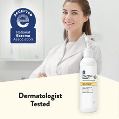 ECZEMA HONEY Oatmeal Face Cleanser closeup foam for gentle daily wash.