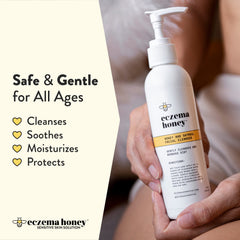 ECZEMA HONEY Face Cleanser with honey and aloe for natural moisture and relief.