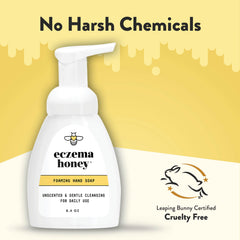 Eczema Honey hand soap at sink for daily routine