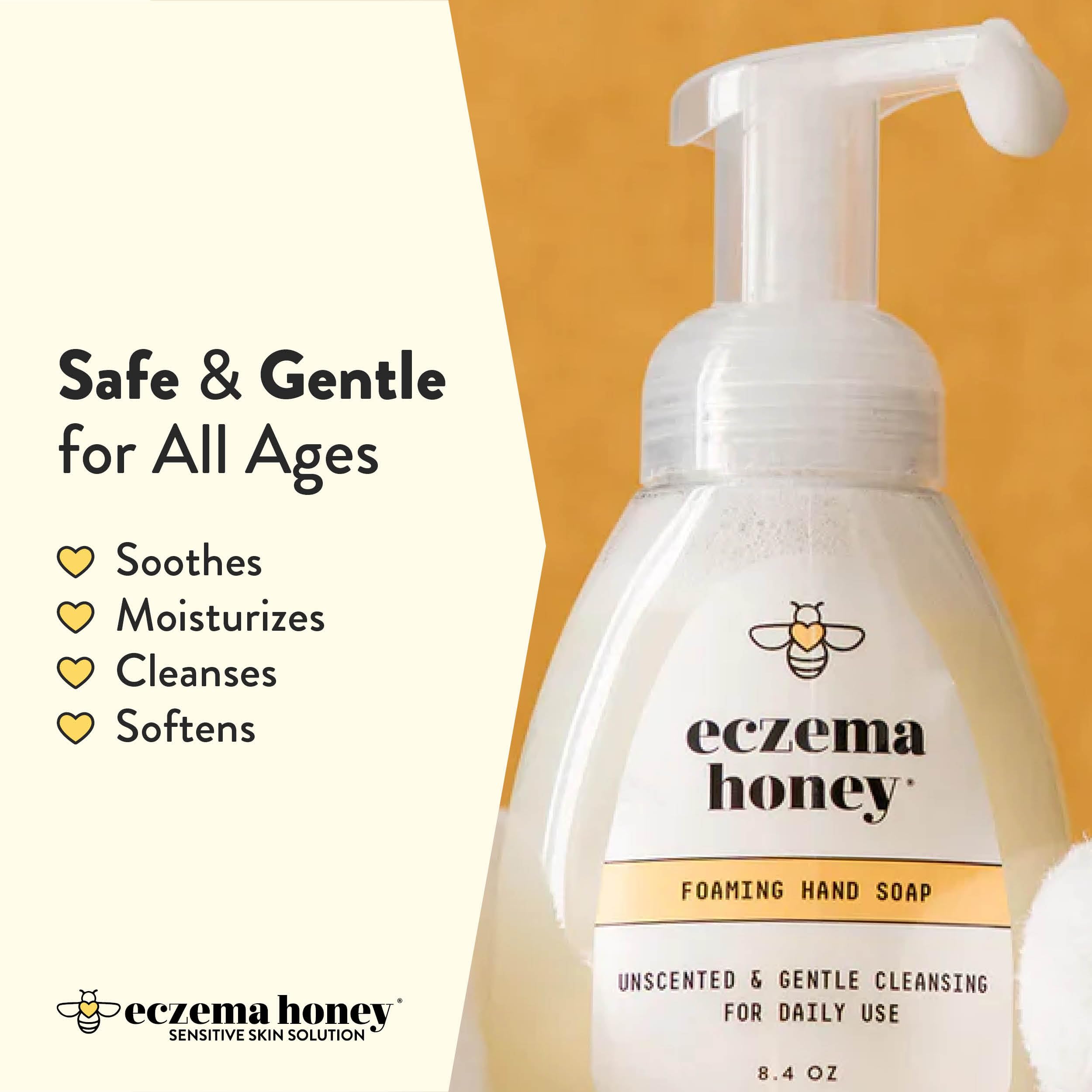 Eczema Honey ingredients close-up with colloidal oatmeal and honey
