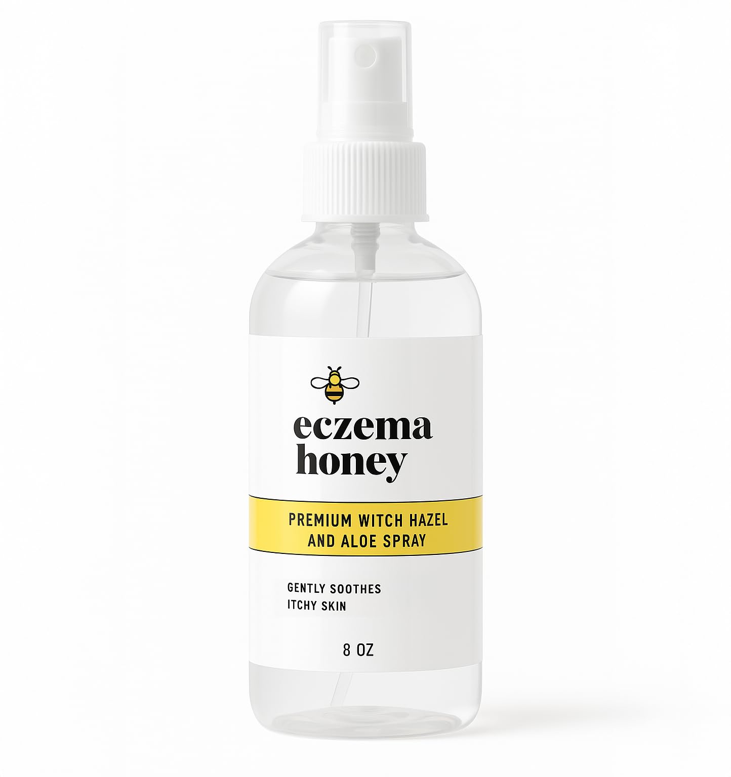Eczema Honey Premium Witch Hazel Aloe Spray bottle provides unscented, soothing hydration for irritated skin.