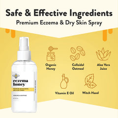 Eczema Honey Premium Witch Hazel Aloe Spray mist on face provides quick refreshment.
