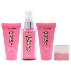 ED HARDY body wash from the gift set delivers a clean feel and aroma.