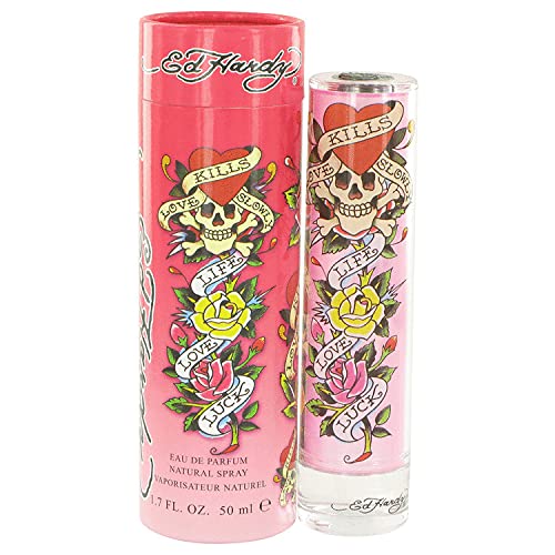 Christian Audigier Ed Hardy perfume bottle front view highlighting fruity floral notes for everyday wear