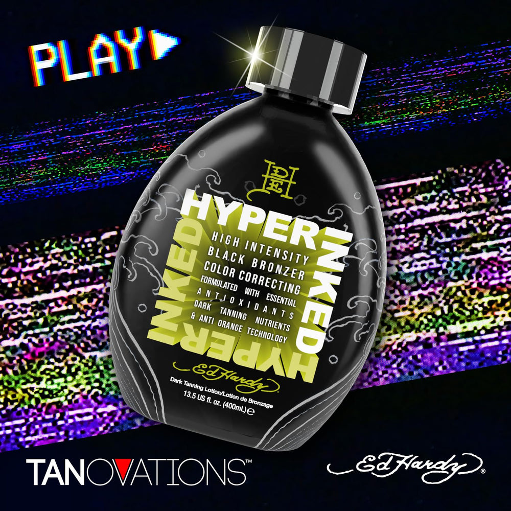 ED HARDY Hyper Inked application gesture shows smooth cream for even coverage