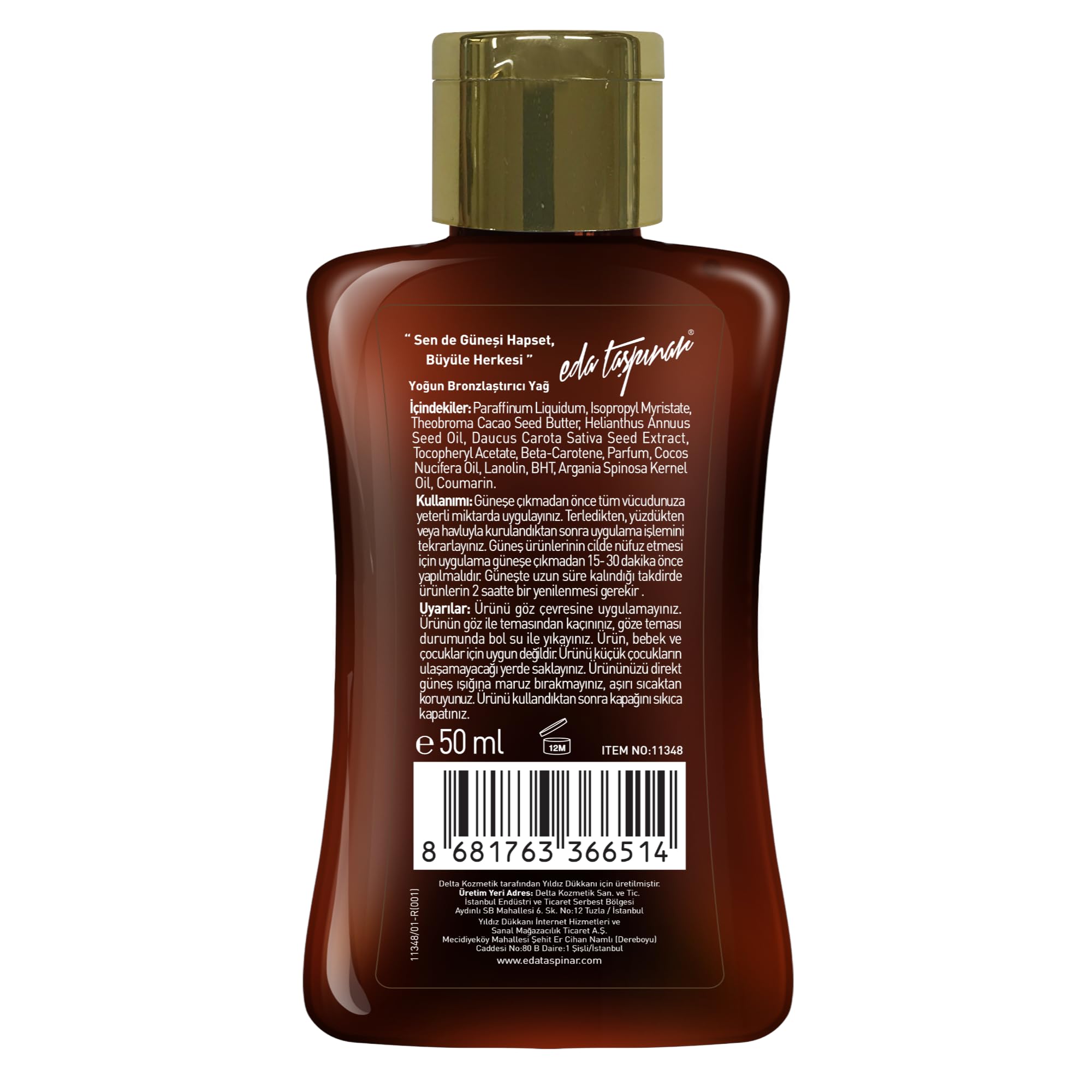 Eda Taşpınar 2-pack packaging for convenient beach-ready bronze glow