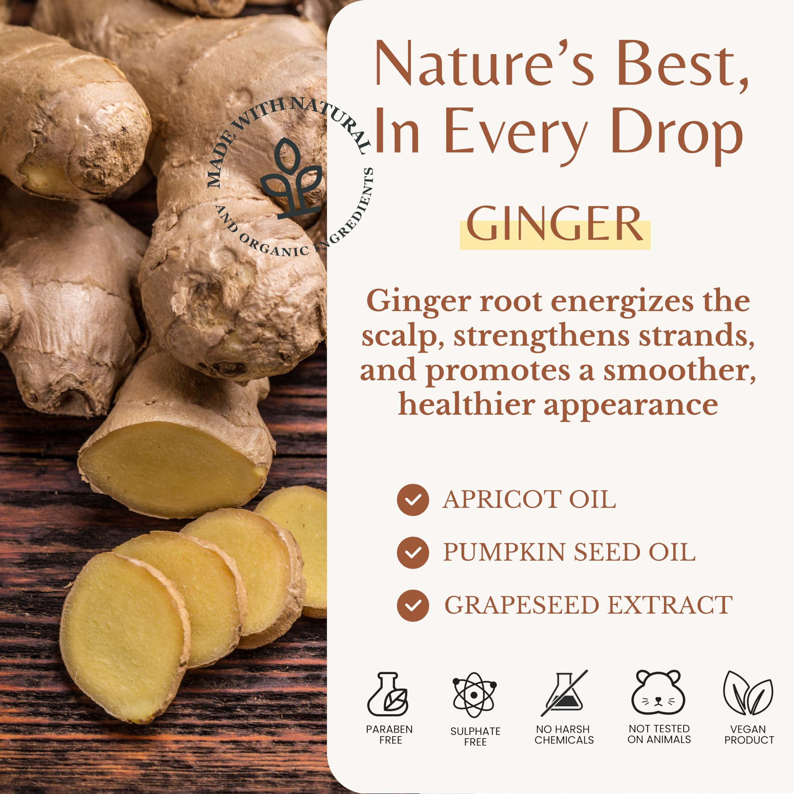 EDENIKA BOTANICALS Organic oil blend close-up emphasizes natural nourishment for hair