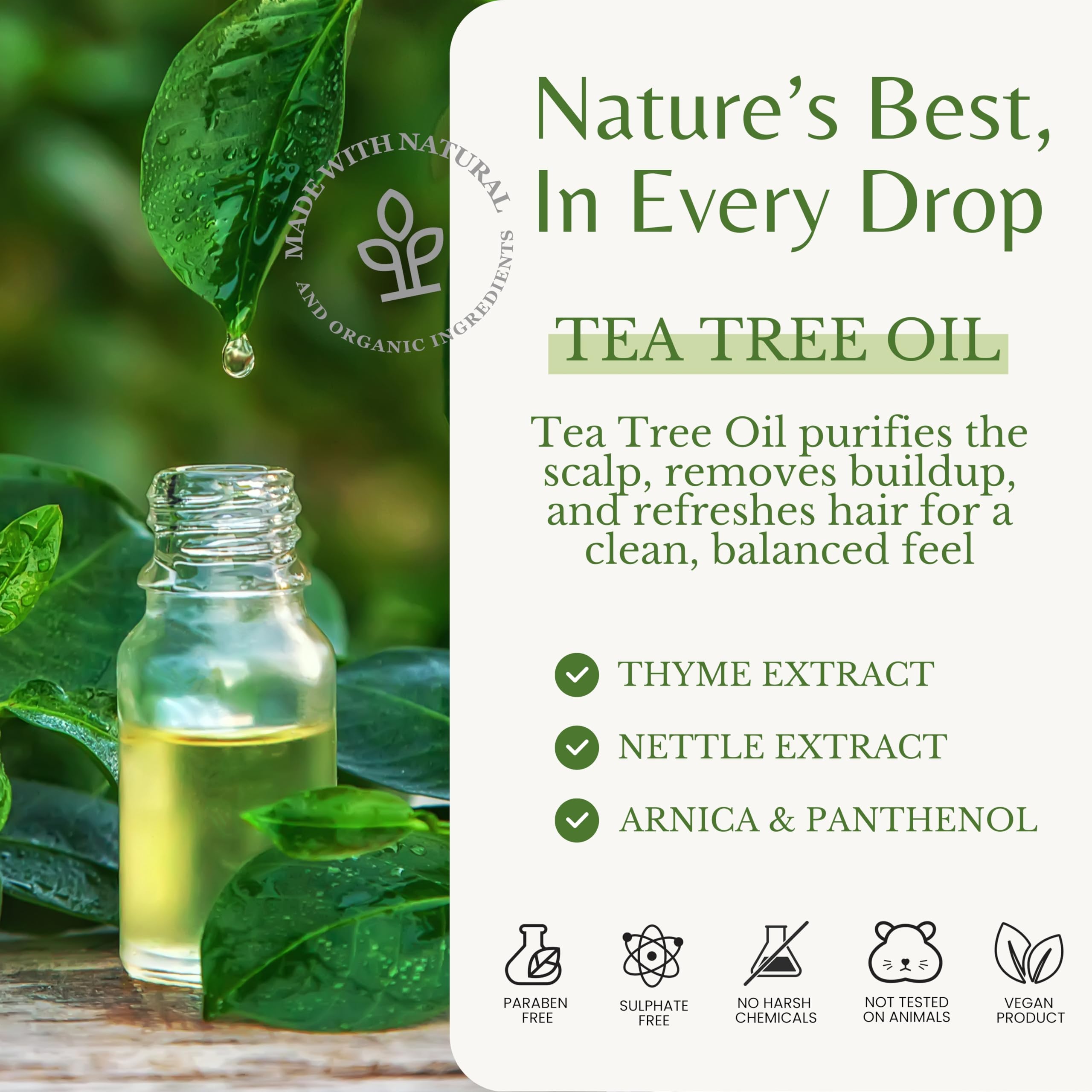 EDENIKA BOTANICALS shampoo targets dandruff buildup for breathable scalp.