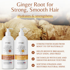 EDENIKA BOTANICALS Ginger Conditioner bottle close-up showing detangling and smoothness