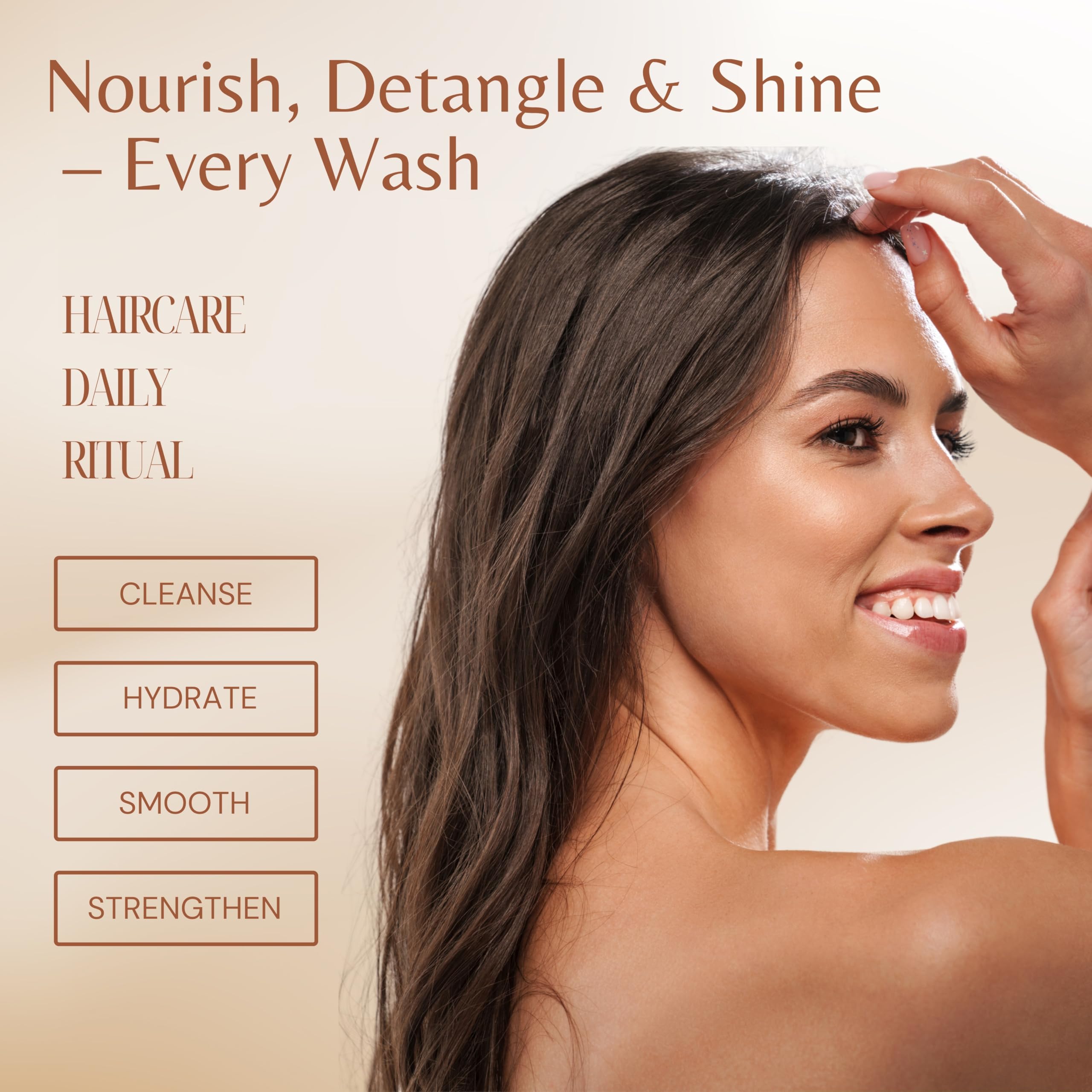 EDENIKA BOTANICALS Ginger Shampoo lather on hand demonstrates cleansing and manageability