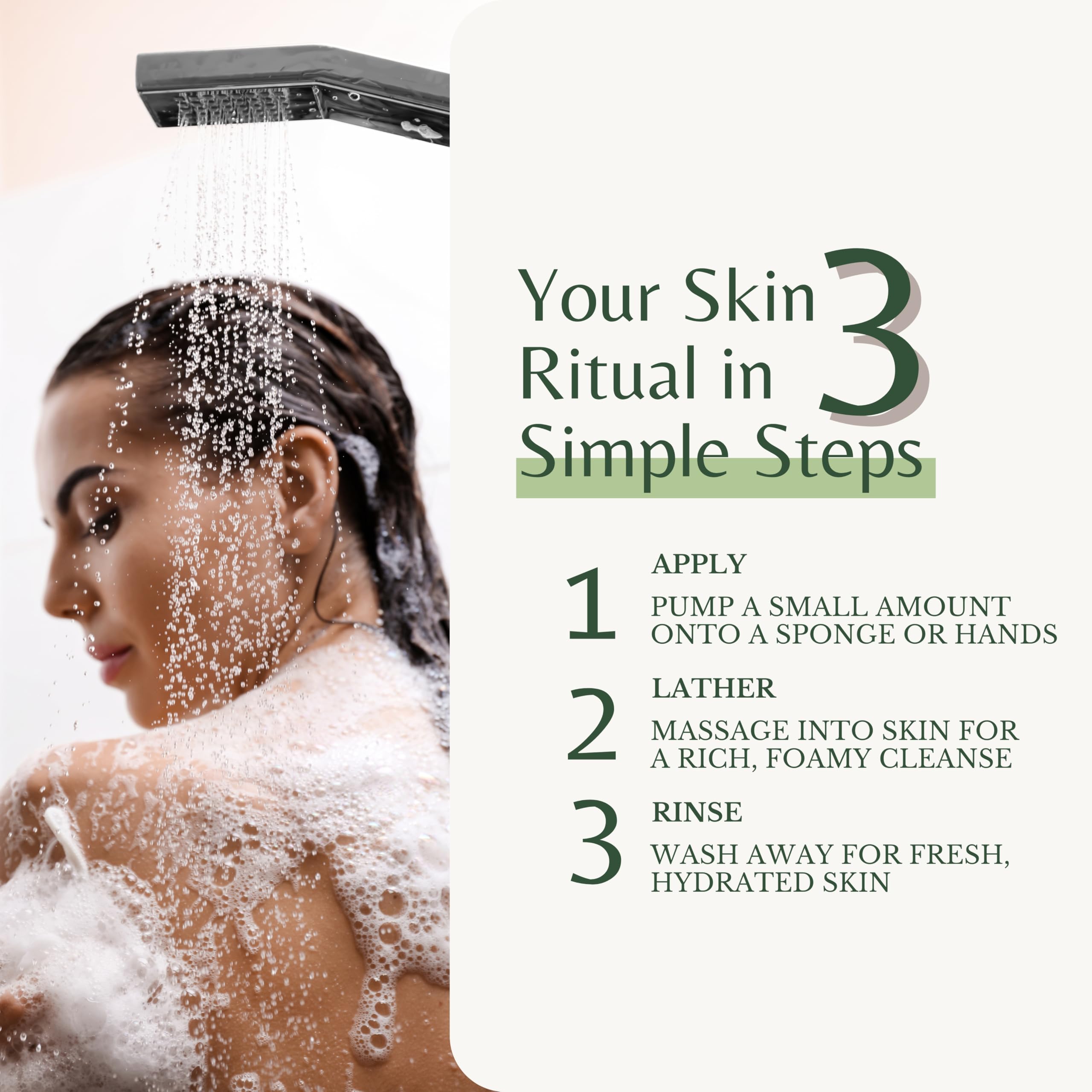 EDENIKA BOTANICALS Lemongrass Body Wash packaging with pump for easy use