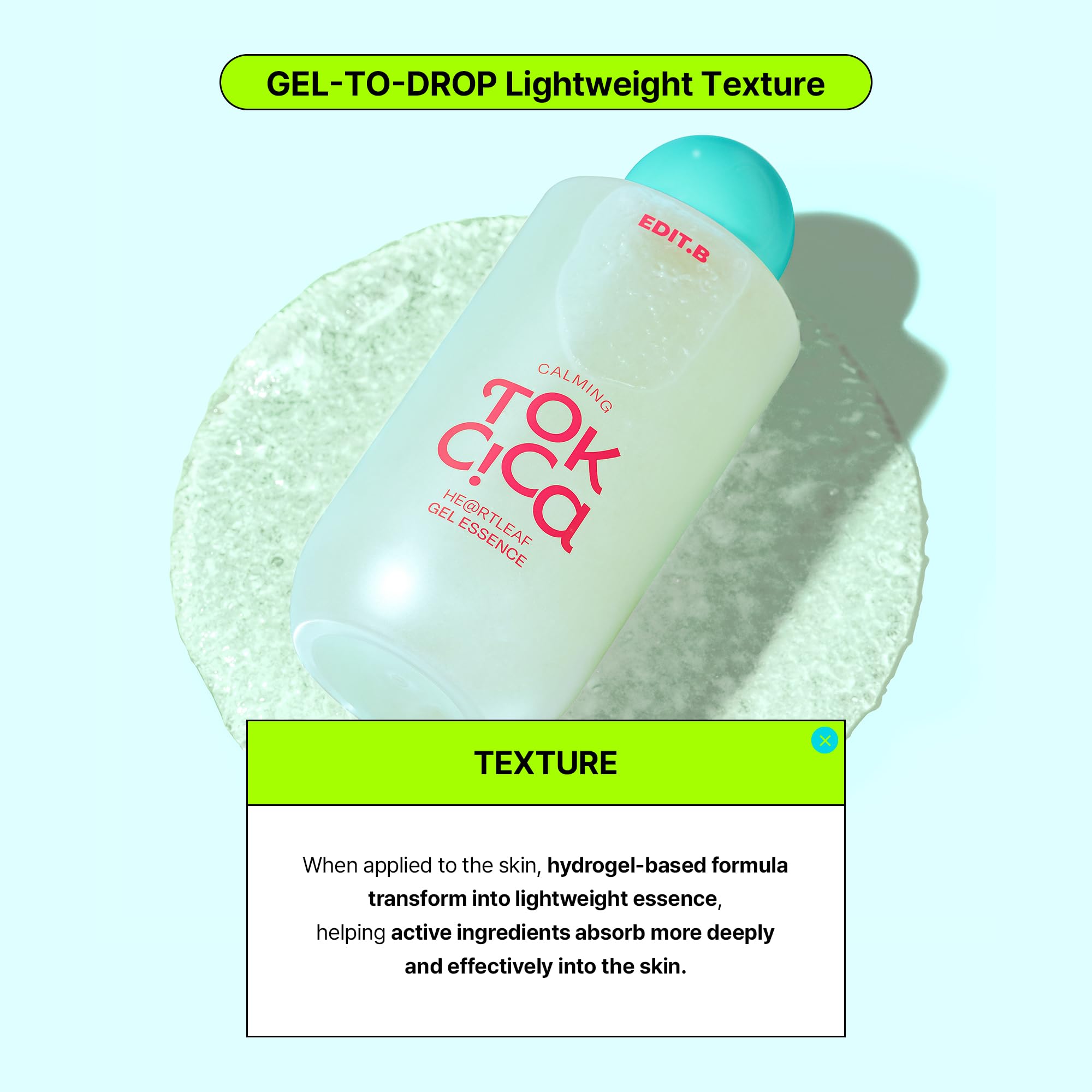 EDIT.B two-size display 50ml and 200ml for travel and home use benefits