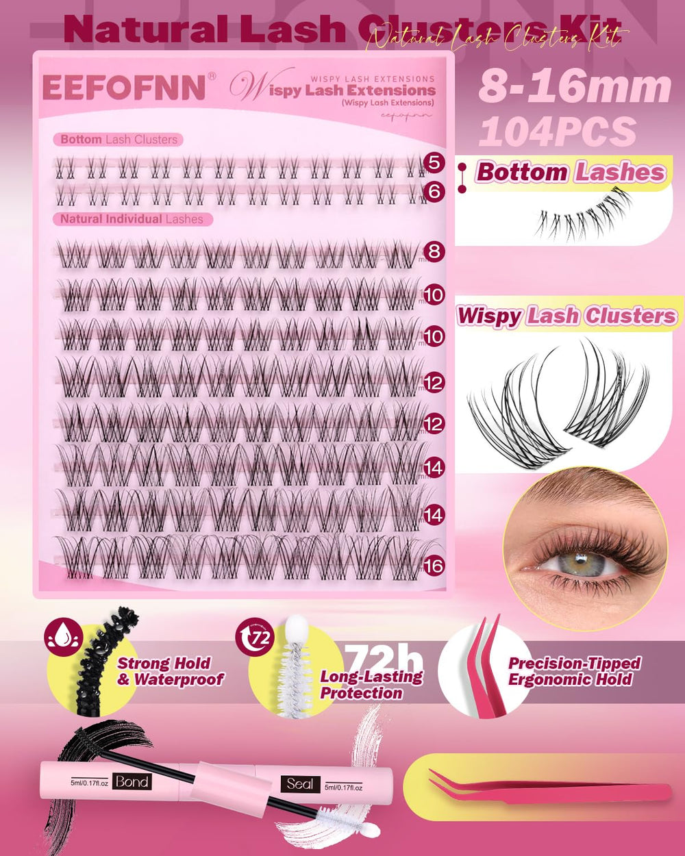 Eefofnn lash bond and seal help seal the look for longer wear.