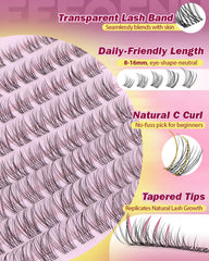 Eefofnn beginner friendly lash kit includes lash bond seal and tweezers for DIY styling.