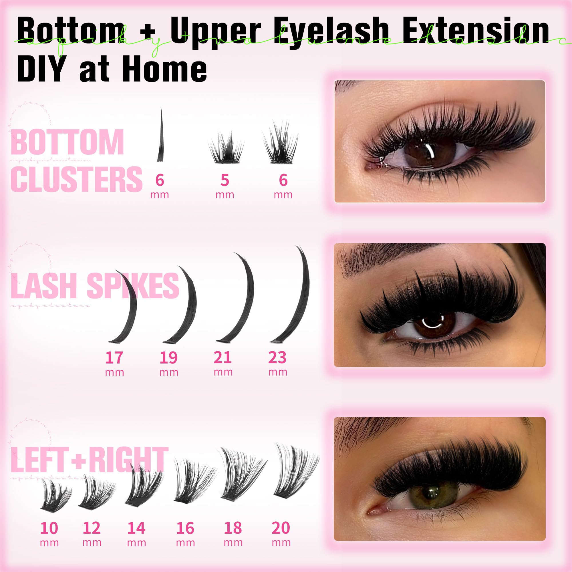 Eefofnn wispy spikes create light, airy curvature for broader eyes