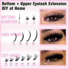 Eefofnn wispy spikes create light, airy curvature for broader eyes