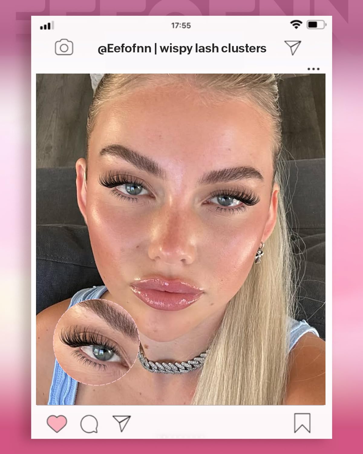 Eefofnn natural cluster lashes delivering a just-enhanced definition for daily wear.