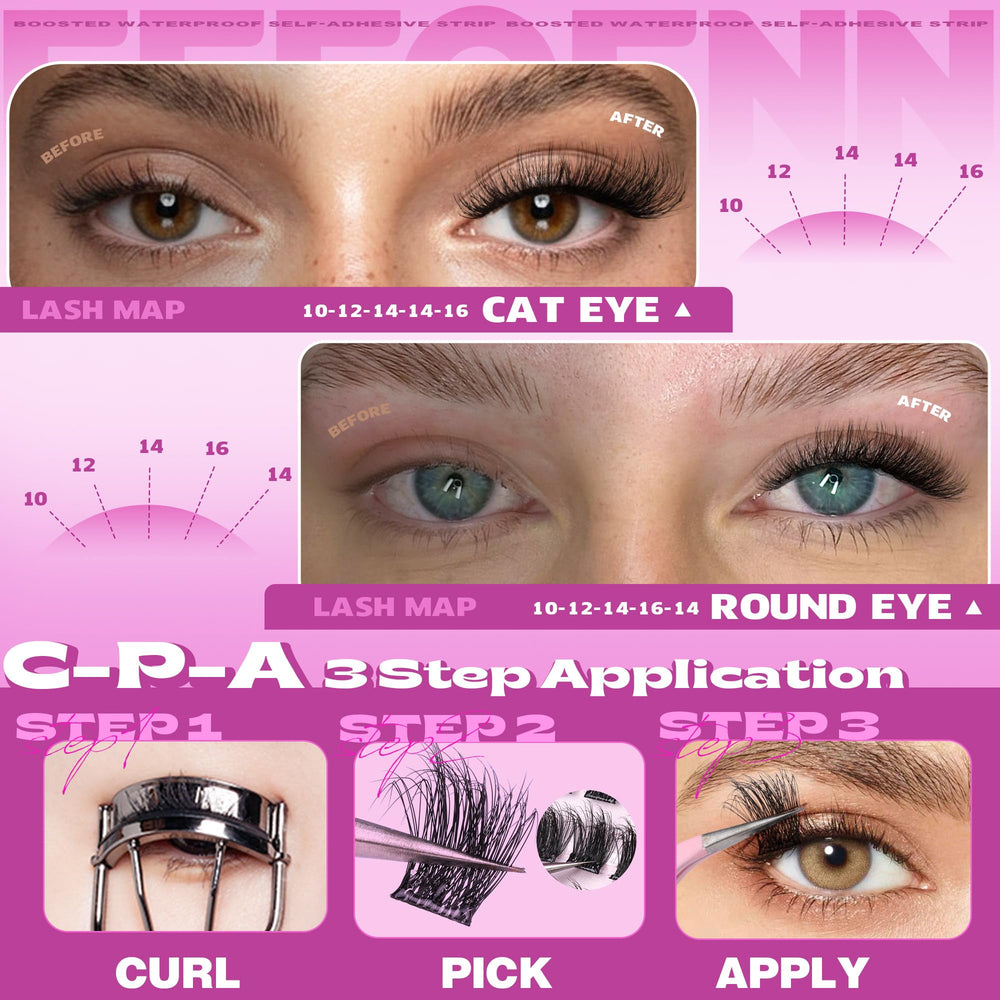 Eefofnn on-the-go lashes keep a fluffy look from morning to night.