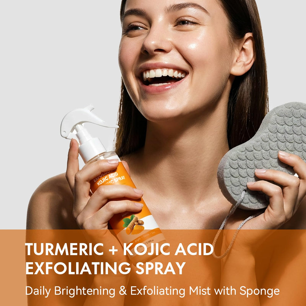EELHOE exfoliating spray mist in action for smoother, more uniform skin.